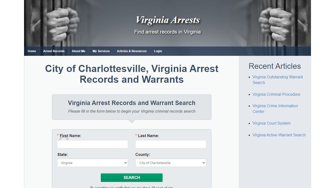 City of Charlottesville, Virginia Arrest Records and ...