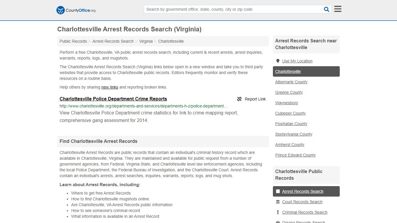 Arrest Records Search - Charlottesville, VA (Arrests ...